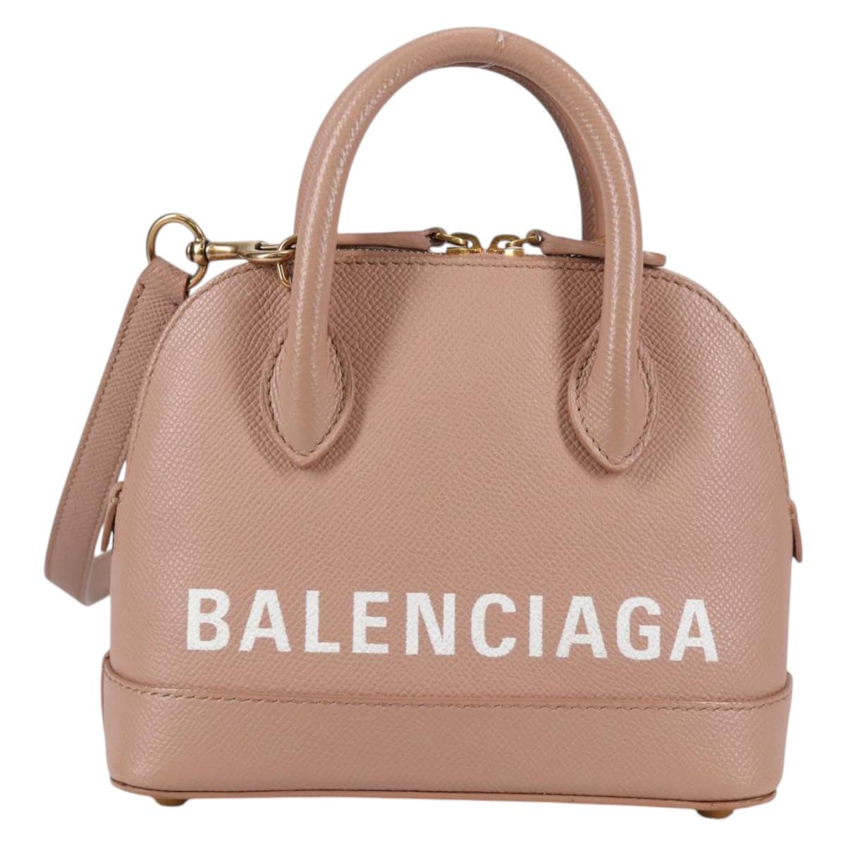 BALENCIAGA Hand Bag Leather 2way Pink Gold 550646 Auth BA5103M