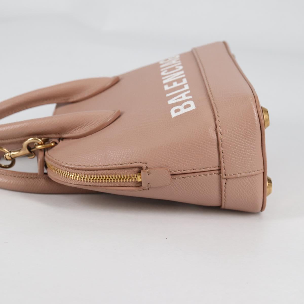 BALENCIAGA Hand Bag Leather 2way Pink Gold 550646 Auth BA5103M
