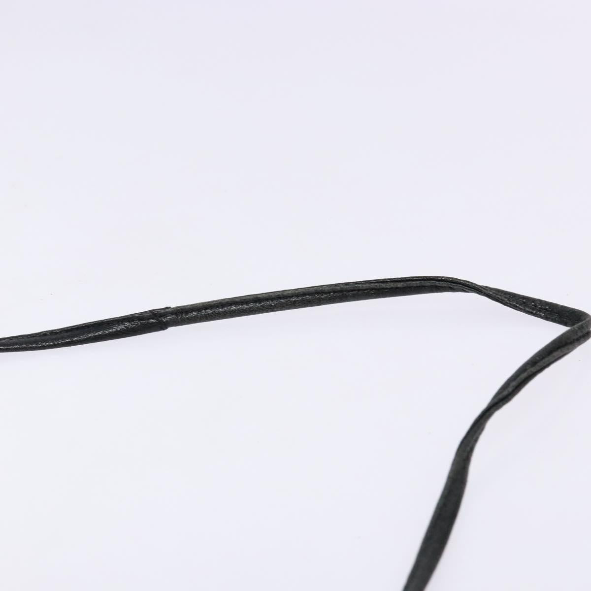 GIVENCHY Shoulder Bag Leather Gold Black Auth BA5111