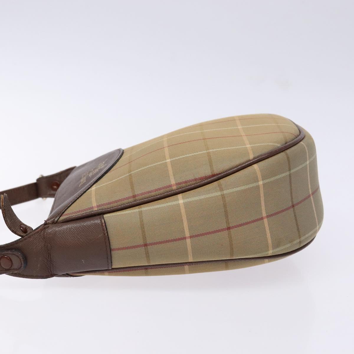 Burberrys Nova Check Shoulder Bag Canvas Beige Auth BA5115
