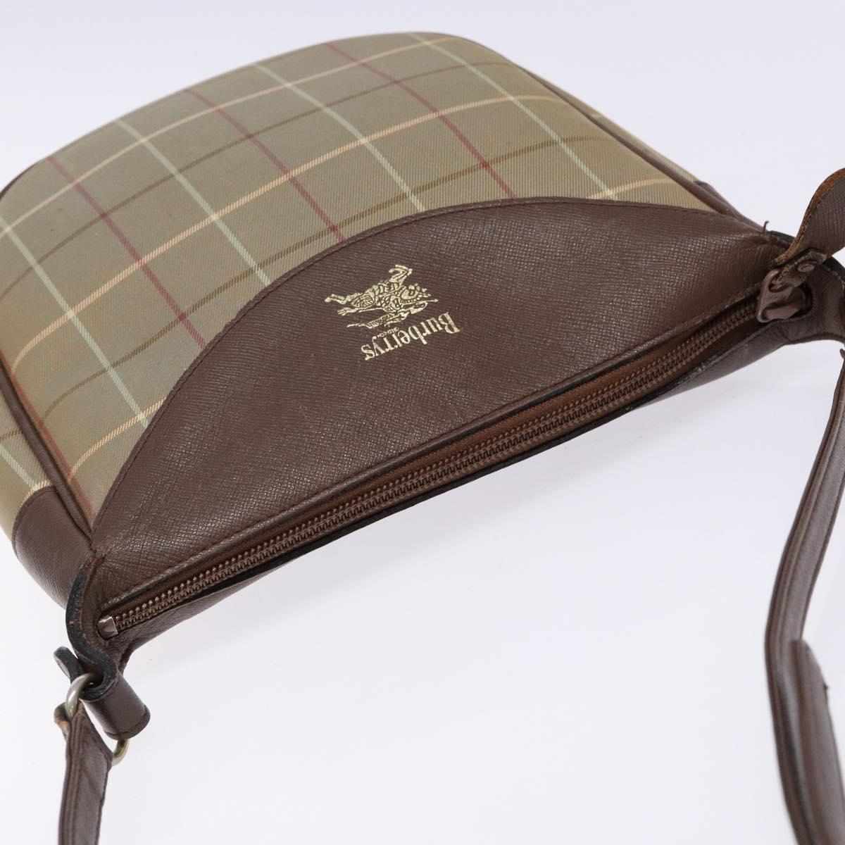 Burberrys Nova Check Shoulder Bag Canvas Beige Auth BA5115