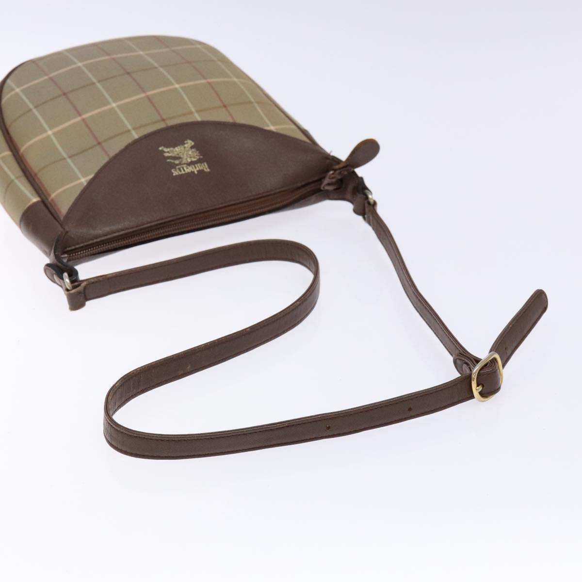 Burberrys Nova Check Shoulder Bag Canvas Beige Auth BA5115