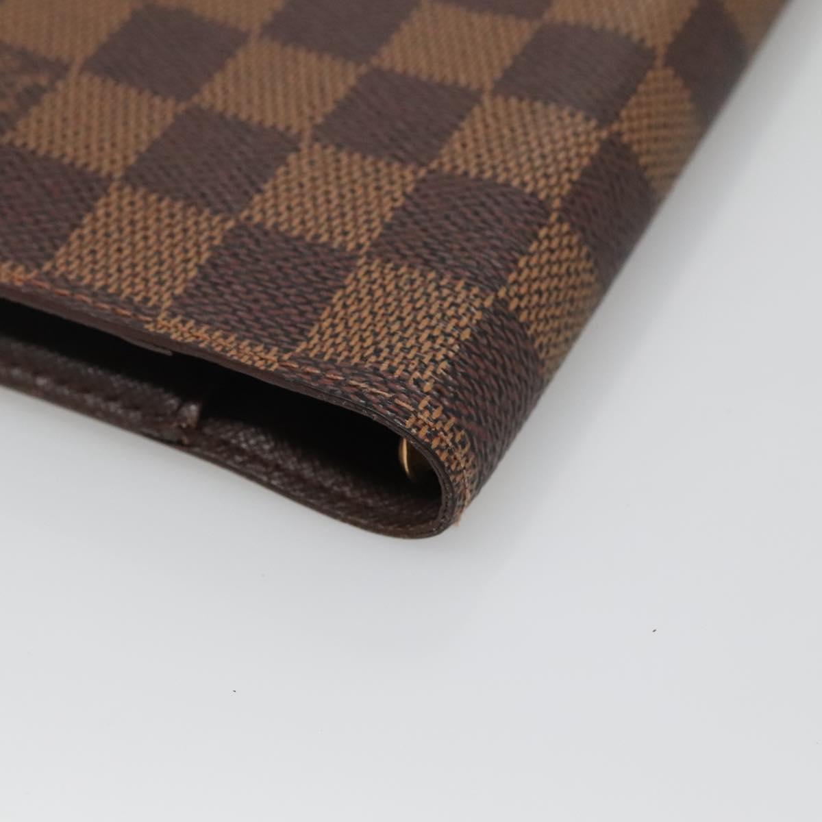 LOUIS VUITTON Damier Ebene Agenda PM Day Planner Cover R20700 LV Auth BA5117