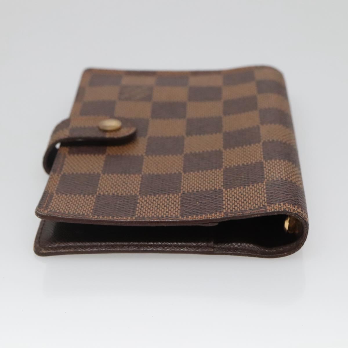 LOUIS VUITTON Damier Ebene Agenda PM Day Planner Cover R20700 LV Auth BA5117