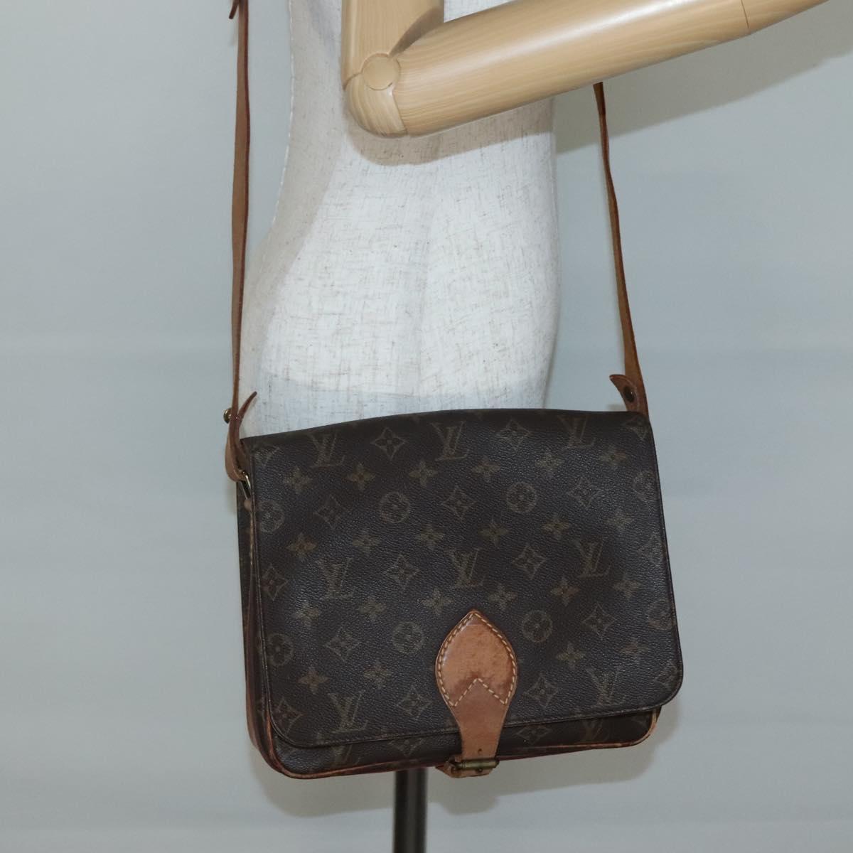 LOUIS VUITTON Monogram Cartouchiere GM Shoulder Bag M51252 LV Auth BA5144