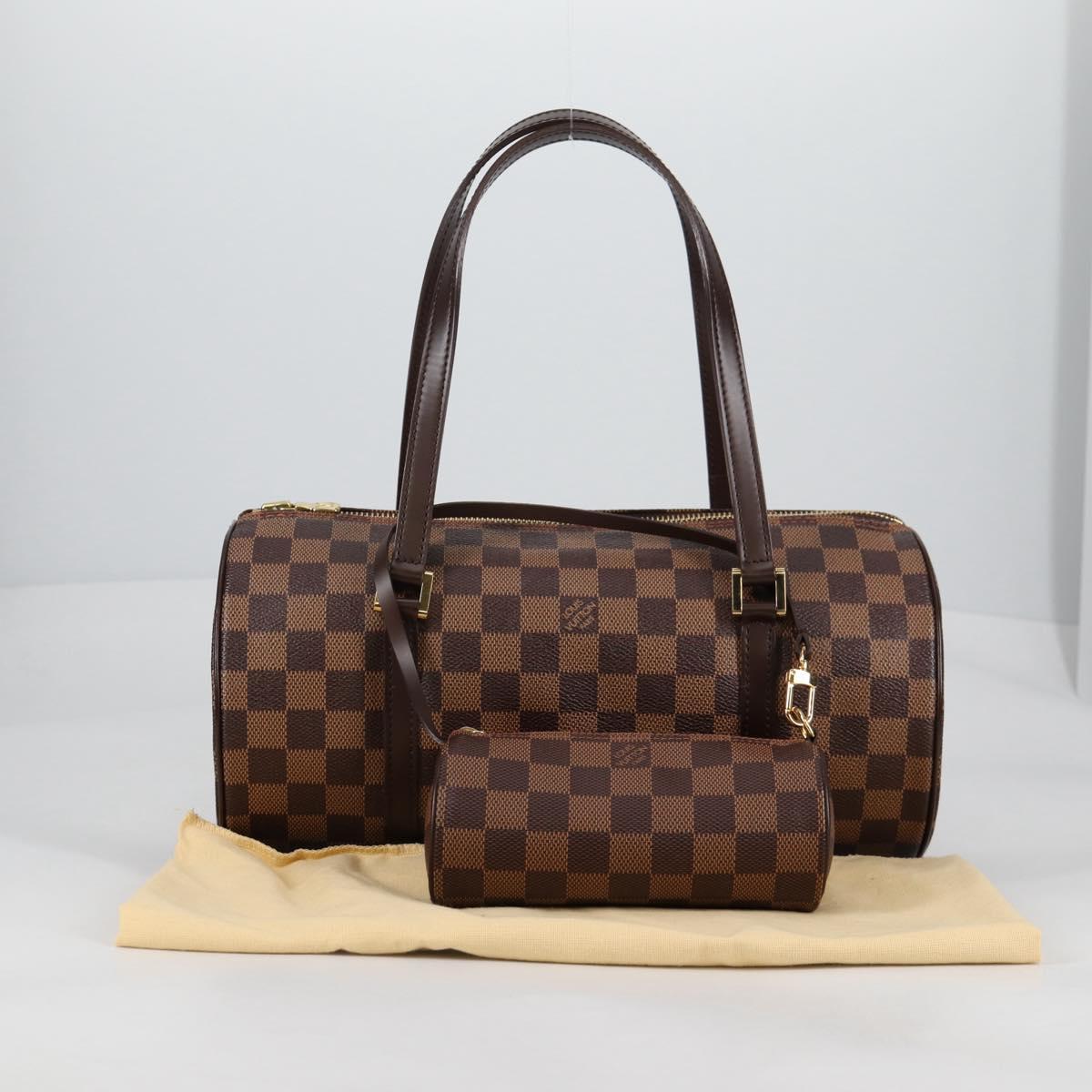 LOUIS VUITTON Damier Ebene Papillon 30 Hand Bag N51303 LV Auth BA5150V