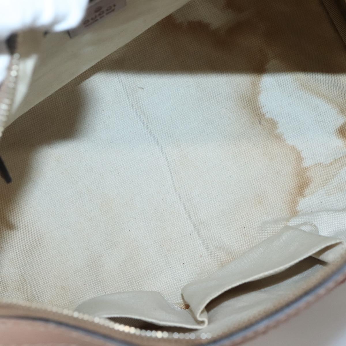 GUCCI GG Canvas Hand Bag 2way Beige Gold 247205 Auth BA5153