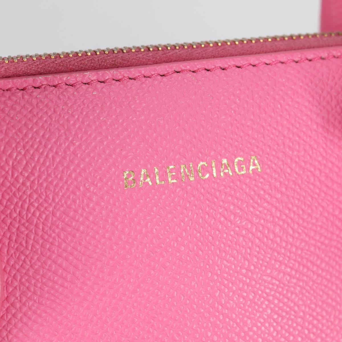 BALENCIAGA Ville Top Handle S Hand Bag Leather 2way Pink 518873 Auth BA5162M