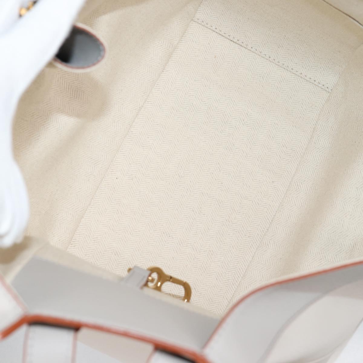 LOEWE Anagram Hammock Small Hand Bag Leather Gray Gold Auth BA5164M