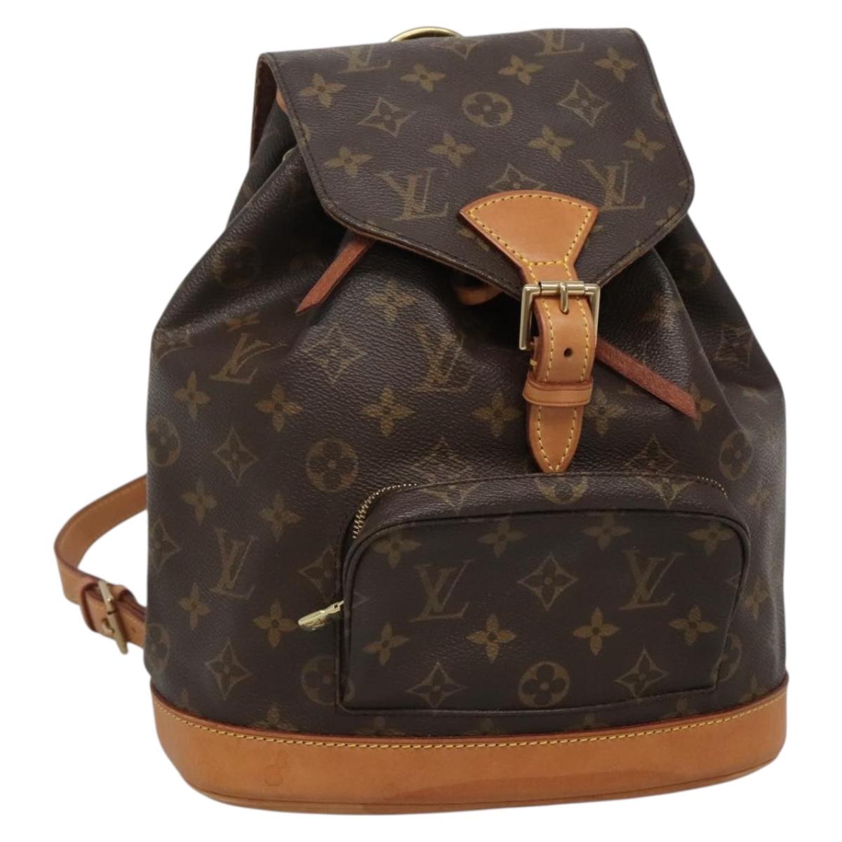 LOUIS VUITTON Monogram Montsouris MM Backpack M51136 LV Auth BA5166