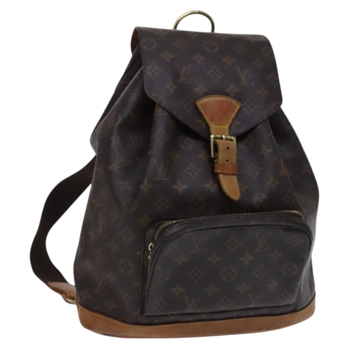 LOUIS VUITTON Monogram Montsouris GM Backpack M51135 LV Auth BA517