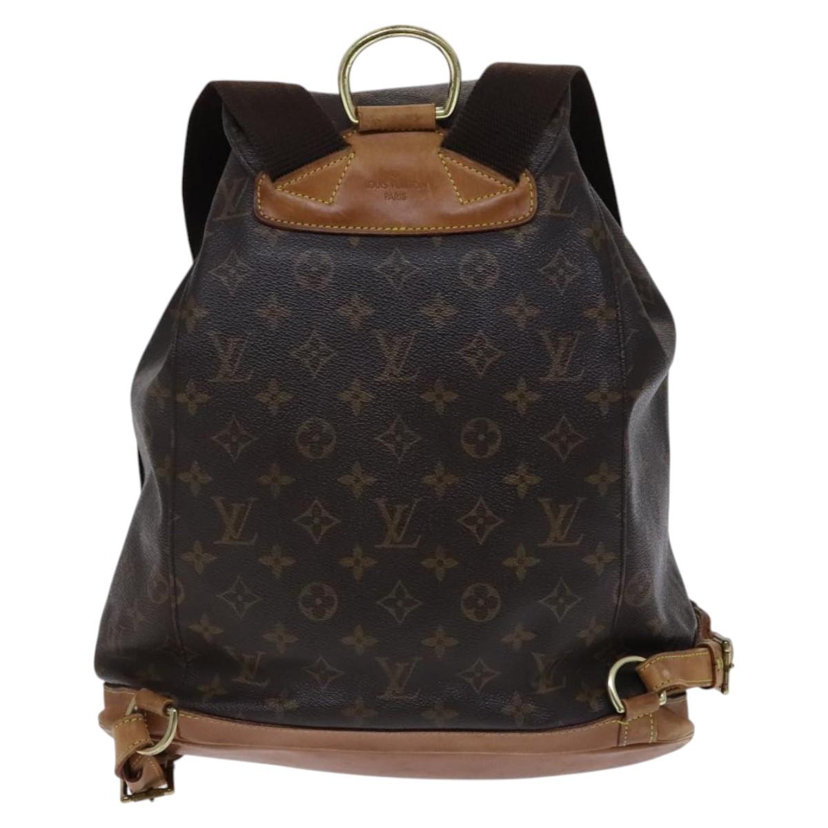 LOUIS VUITTON Monogram Montsouris GM Backpack M51135 LV Auth BA517