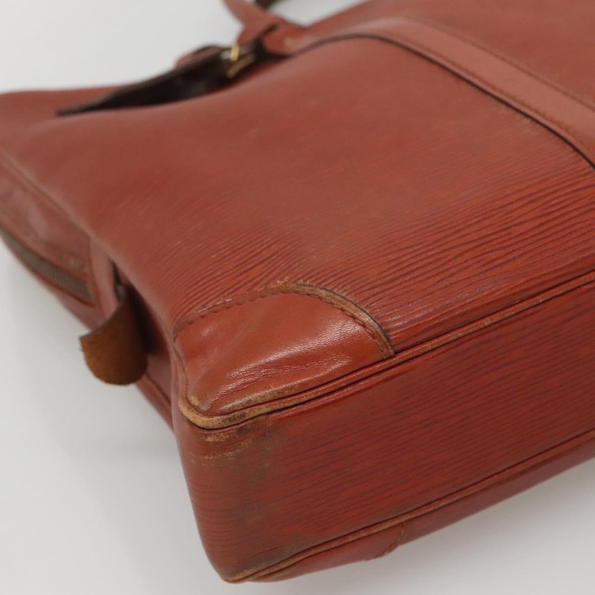 LOUIS VUITTON Epi Porte Documents Voyage Business Bag Brown M54478 Auth BA5171