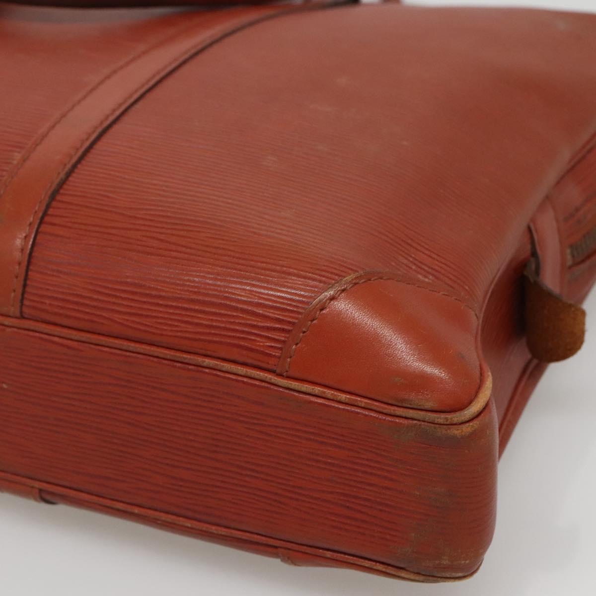 LOUIS VUITTON Epi Porte Documents Voyage Business Bag Brown M54478 Auth BA5171