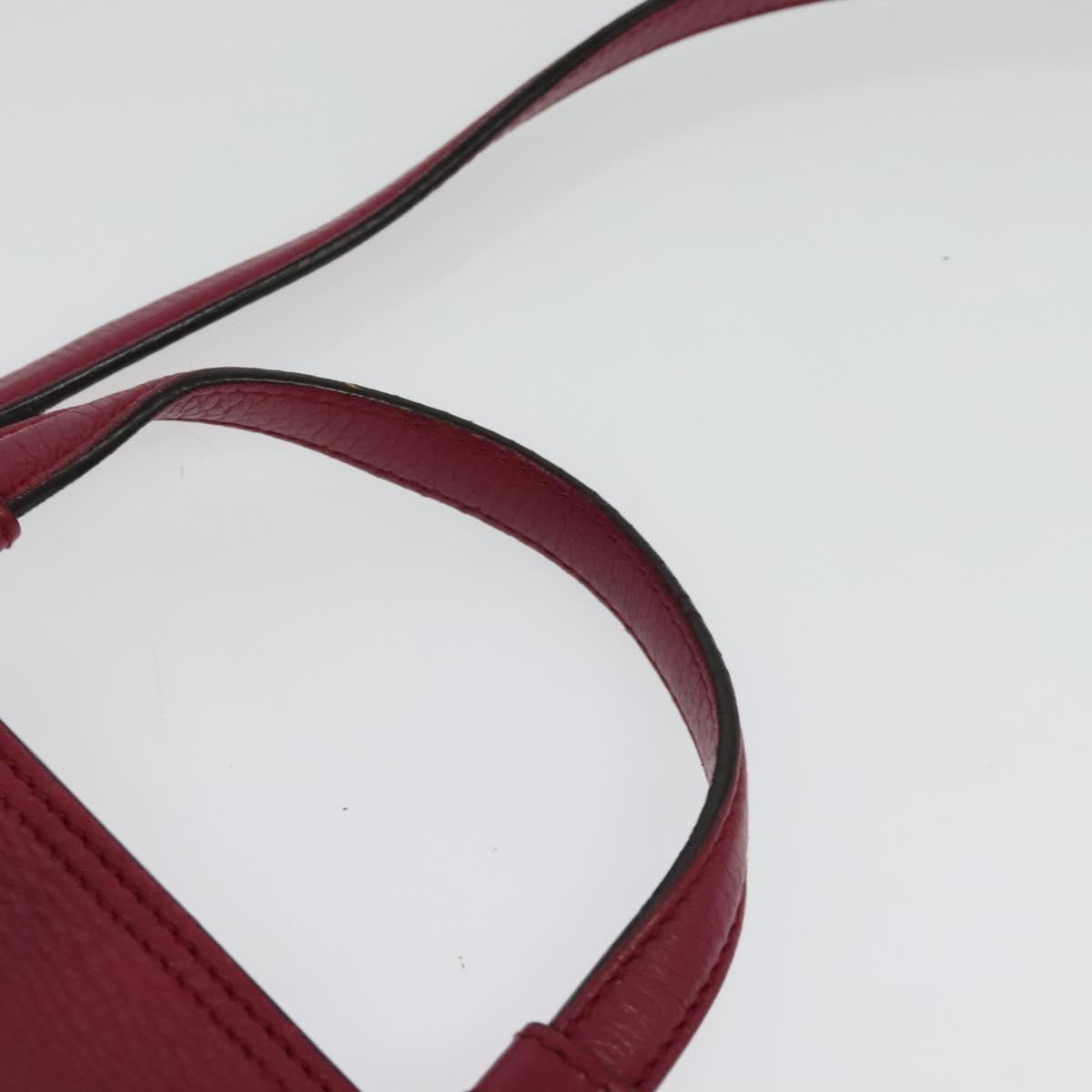 GUCCI Bamboo Daily Hand Bag Leather 2way Pink Silver 370831 Auth BA5180