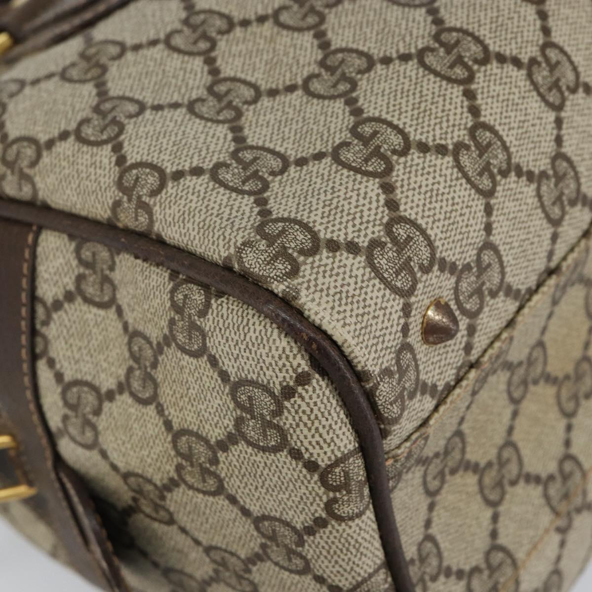 GUCCI GG Supreme Web Sherry Line Hand Bag PVC Beige Gold 67 01 4422 Auth BA5183