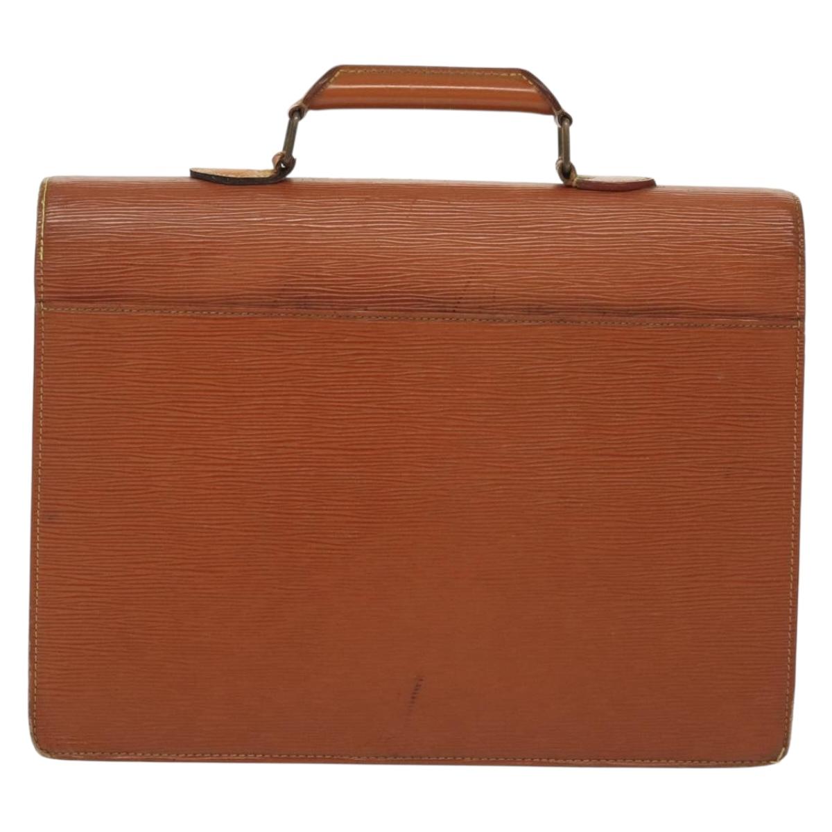 LOUIS VUITTON Epi Serviette Conseiller Briefcase Brown M54423 LV Auth BA5192