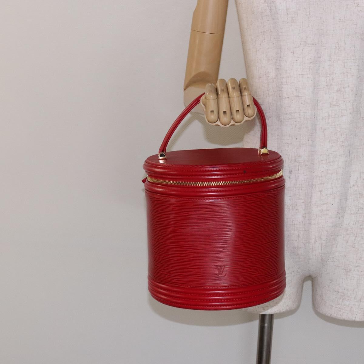 LOUIS VUITTON Epi Cannes Hand Bag Red M48037 LV Auth BA5193