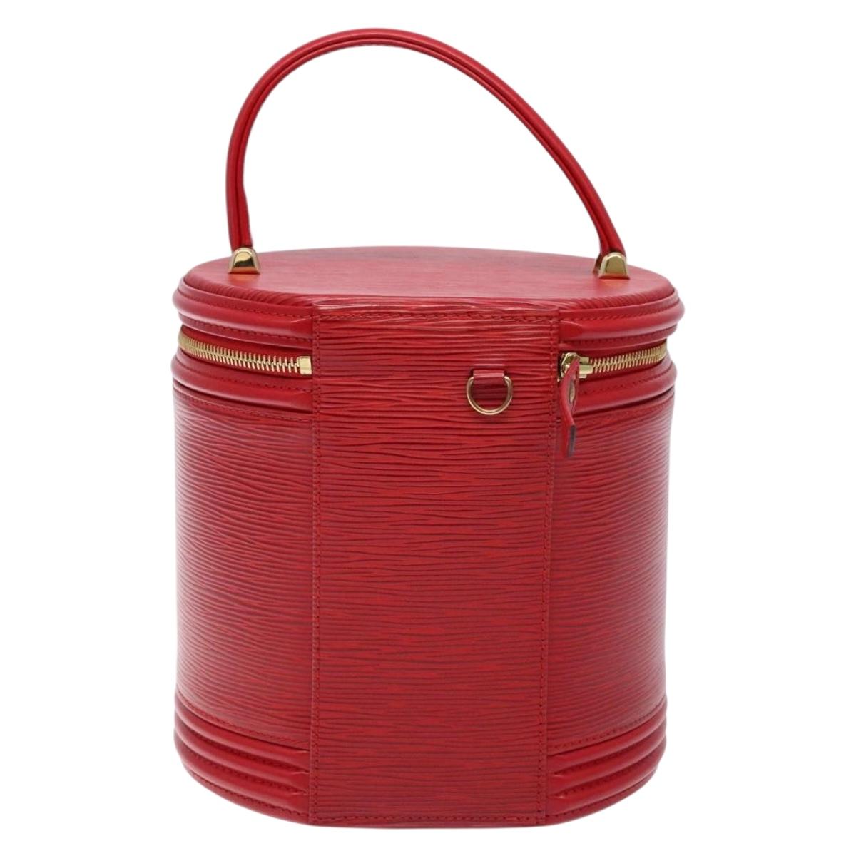 LOUIS VUITTON Epi Cannes Hand Bag Red M48037 LV Auth BA5193