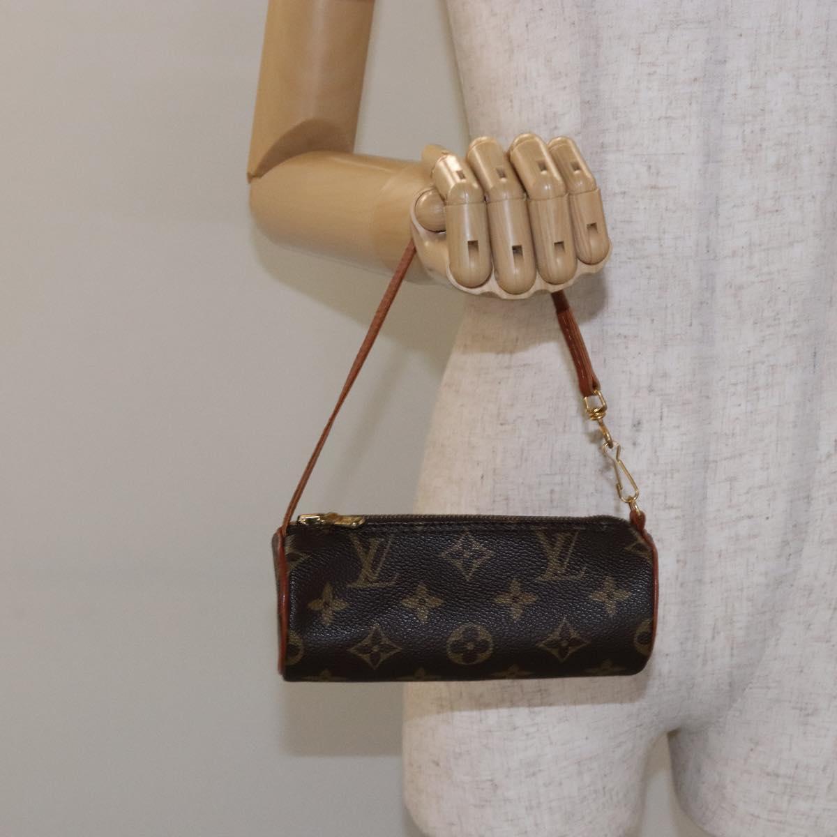 LOUIS VUITTON Monogram Papillon Pouch LV Auth BA5194