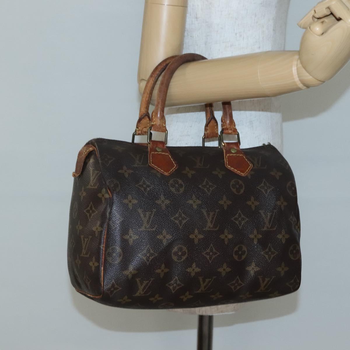 LOUIS VUITTON Monogram Speedy 25 Hand Bag M41528 LV Auth BA5199