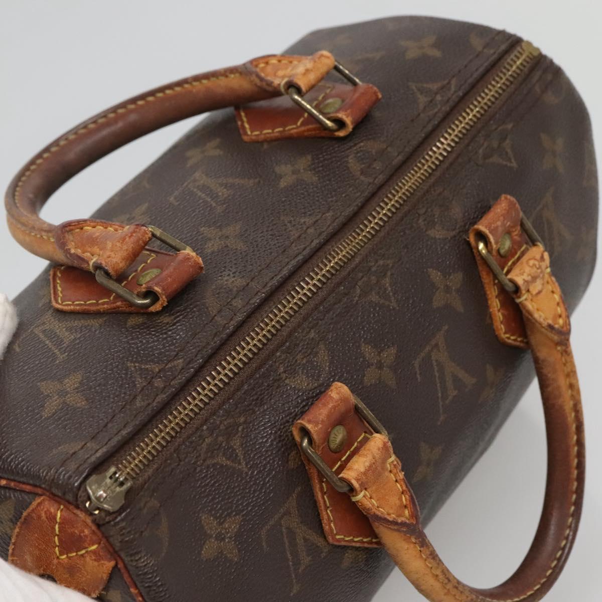 LOUIS VUITTON Monogram Speedy 25 Hand Bag M41528 LV Auth BA5199