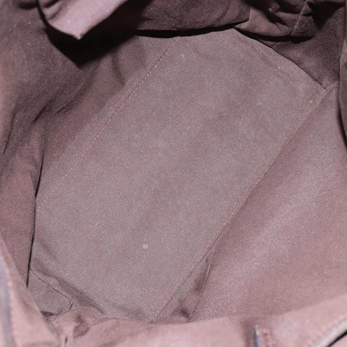 GUCCI GG Canvas Tote Bag Beige Silver 120836 Auth BA5201