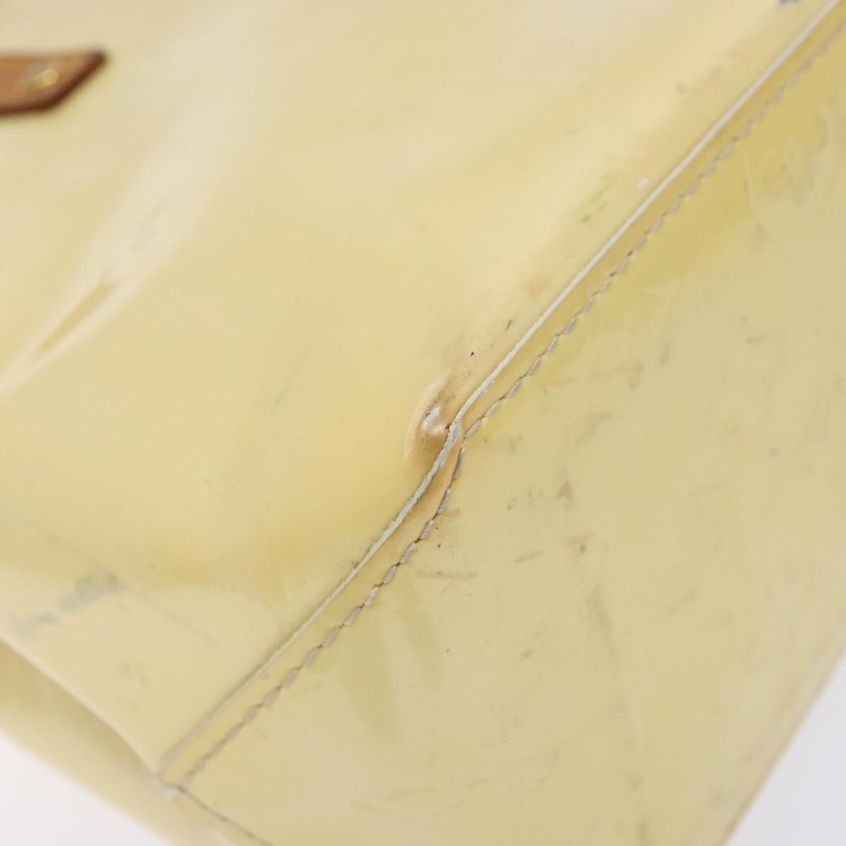 LOUIS VUITTON Monogram Vernis Reade PM Hand Bag Perle M91336 LV Auth BA5208