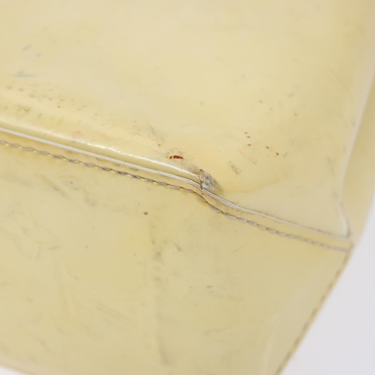 LOUIS VUITTON Monogram Vernis Reade PM Hand Bag Perle M91336 LV Auth BA5208