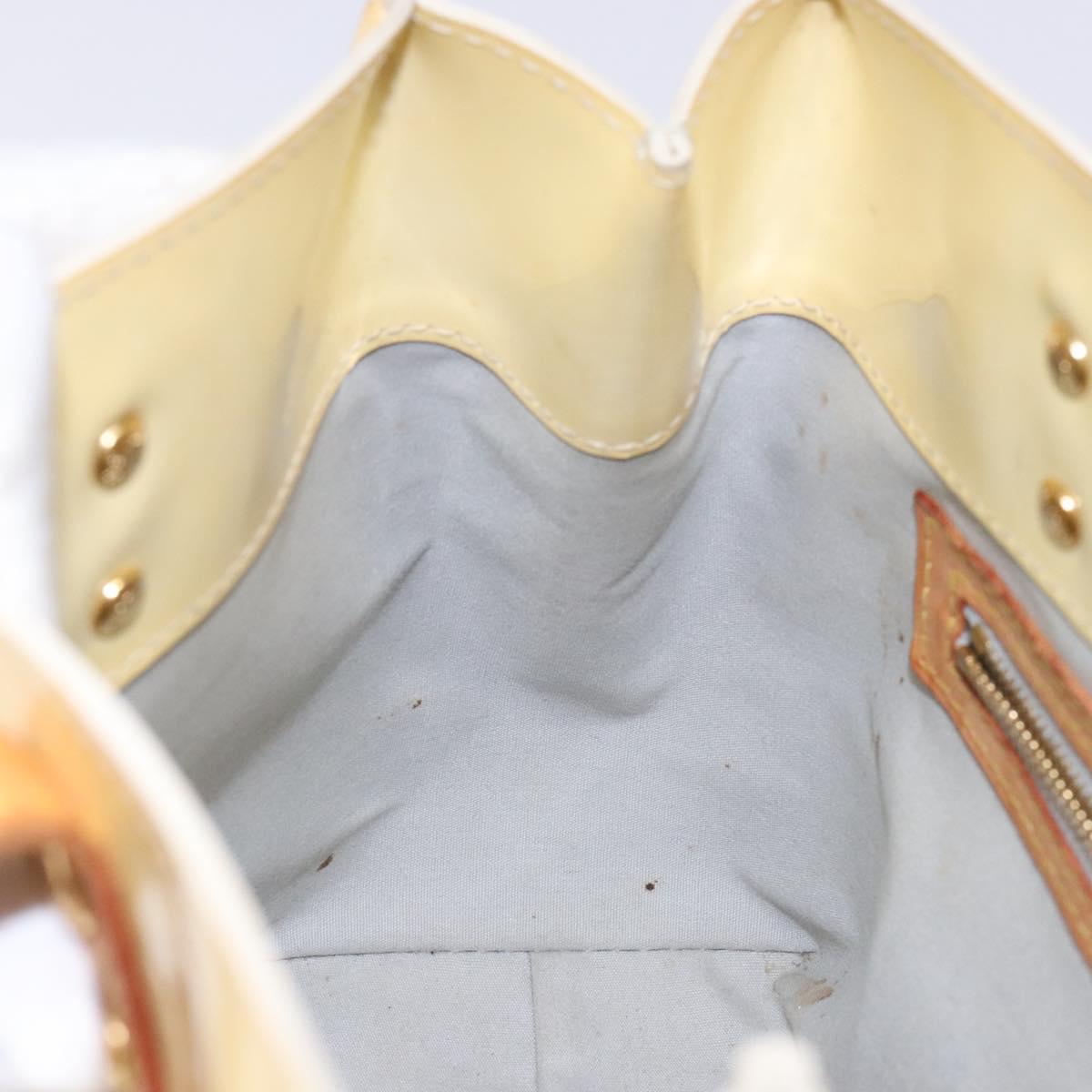 LOUIS VUITTON Monogram Vernis Reade PM Hand Bag Perle M91336 LV Auth BA5208