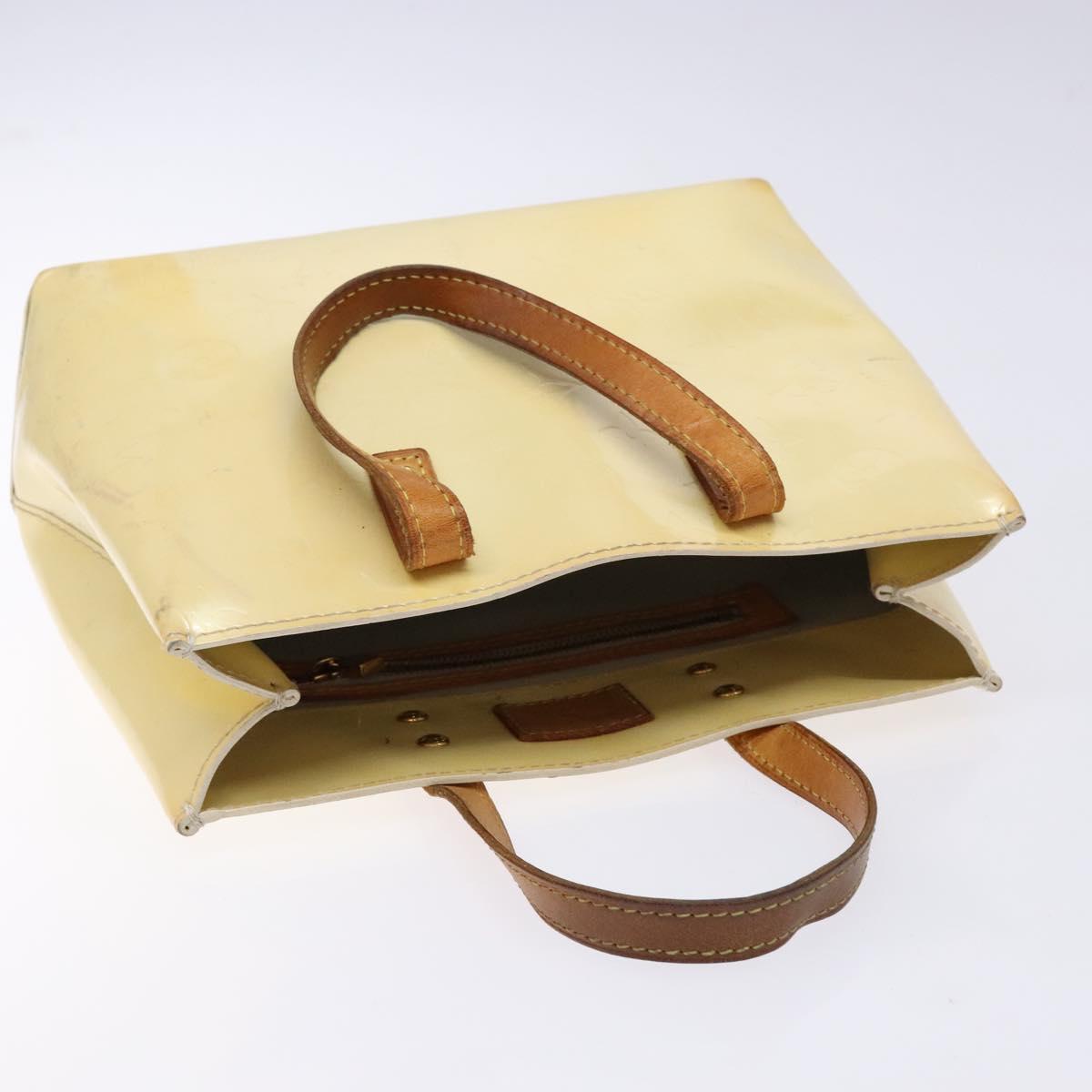 LOUIS VUITTON Monogram Vernis Reade PM Hand Bag Perle M91336 LV Auth BA5208