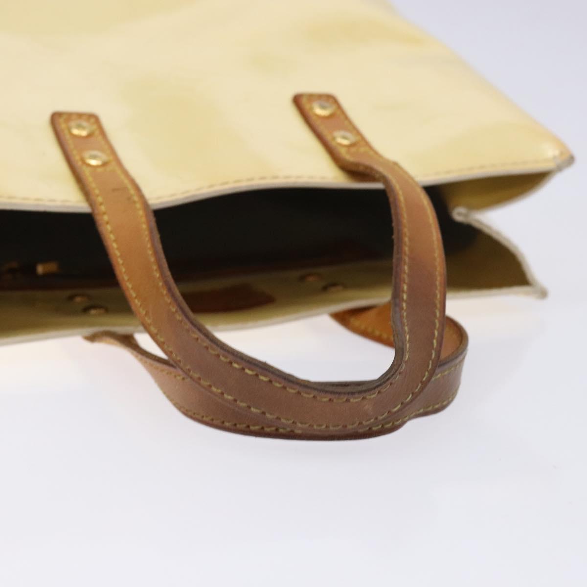 LOUIS VUITTON Monogram Vernis Reade PM Hand Bag Perle M91336 LV Auth BA5208