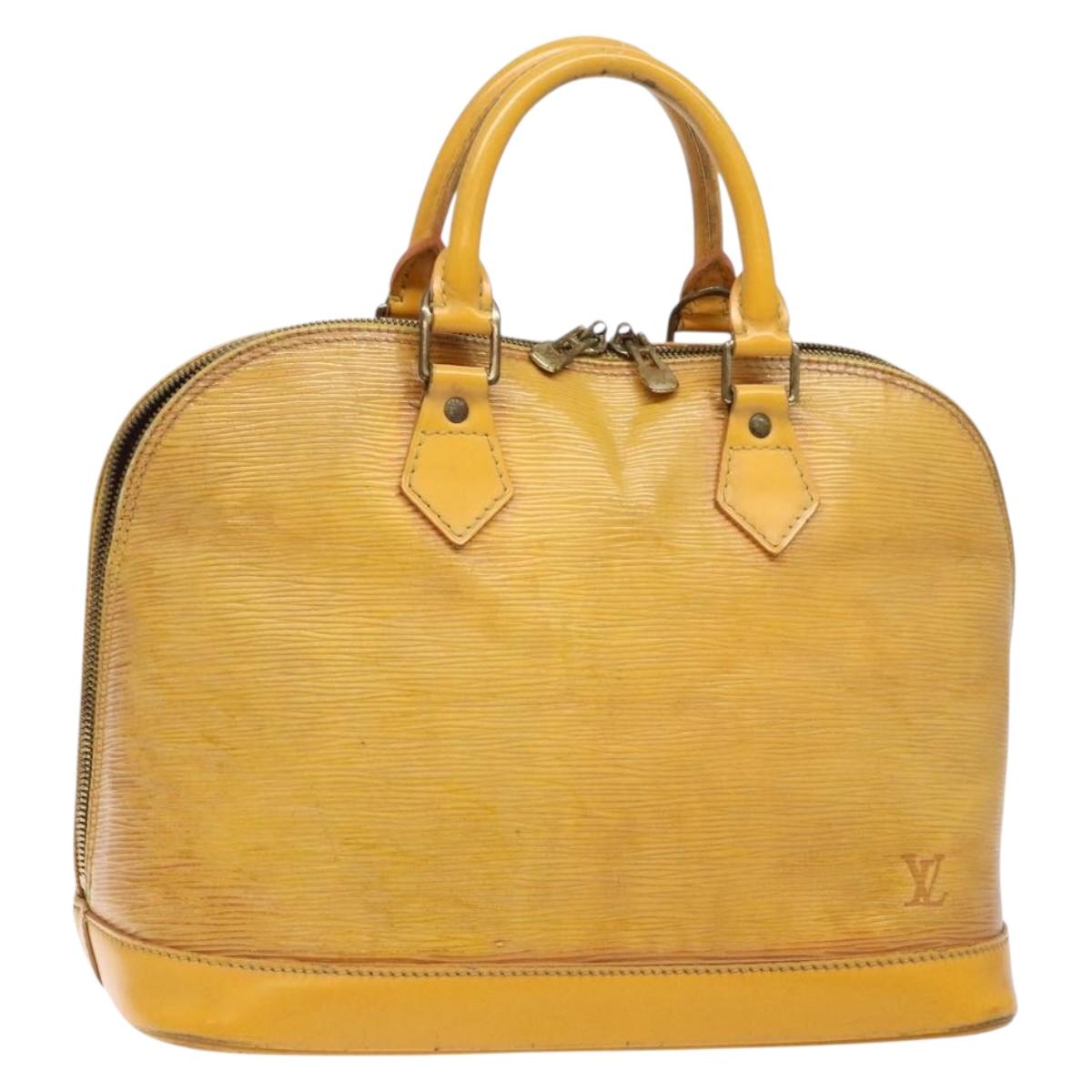 LOUIS VUITTON Epi Alma Hand Bag Yellow M52149 LV Auth BA5218