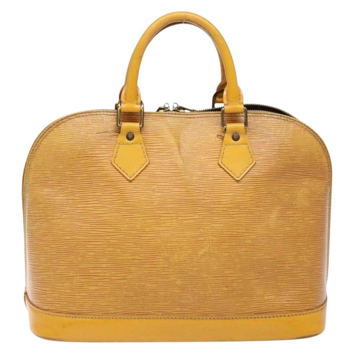 LOUIS VUITTON Epi Alma Hand Bag Yellow M52149 LV Auth BA5218
