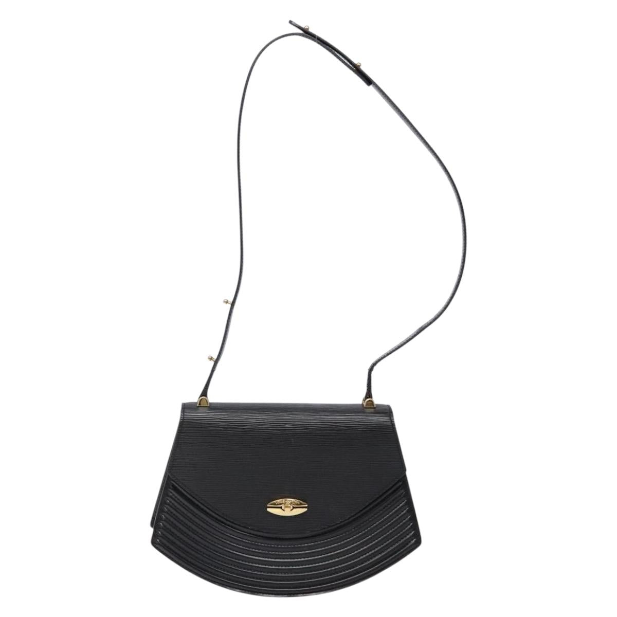 LOUIS VUITTON Epi Tilsitt Shoulder Bag Black M52482 LV Auth BA5230