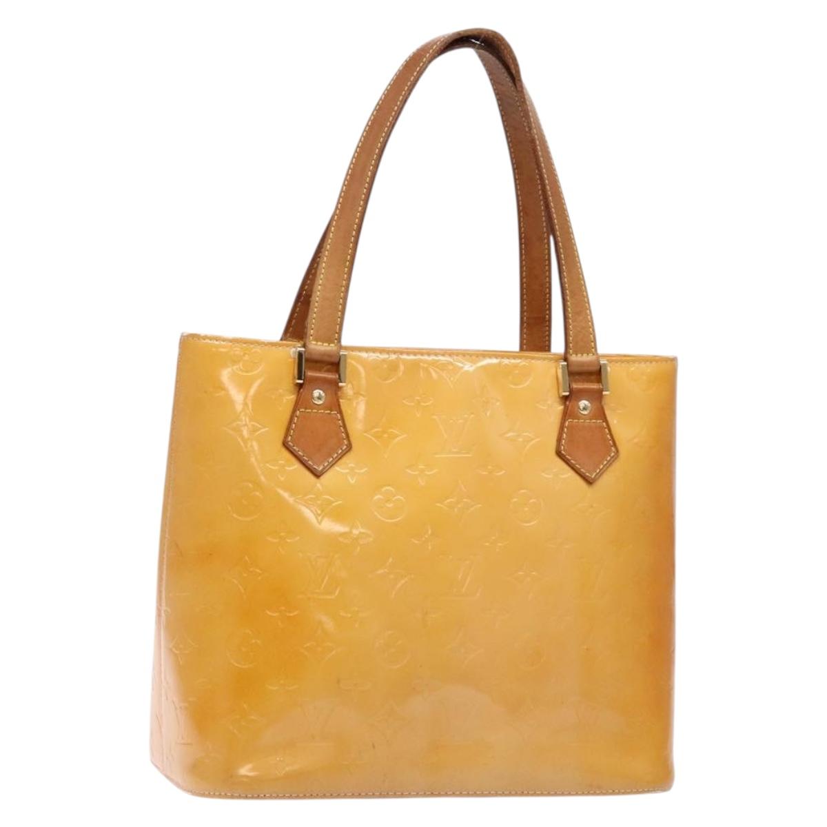 LOUIS VUITTON Monogram Vernis Houston Bag Marshmallow Pink M91302 Auth BA5236