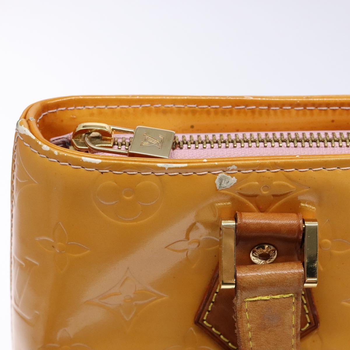 LOUIS VUITTON Monogram Vernis Houston Bag Marshmallow Pink M91302 Auth BA5236