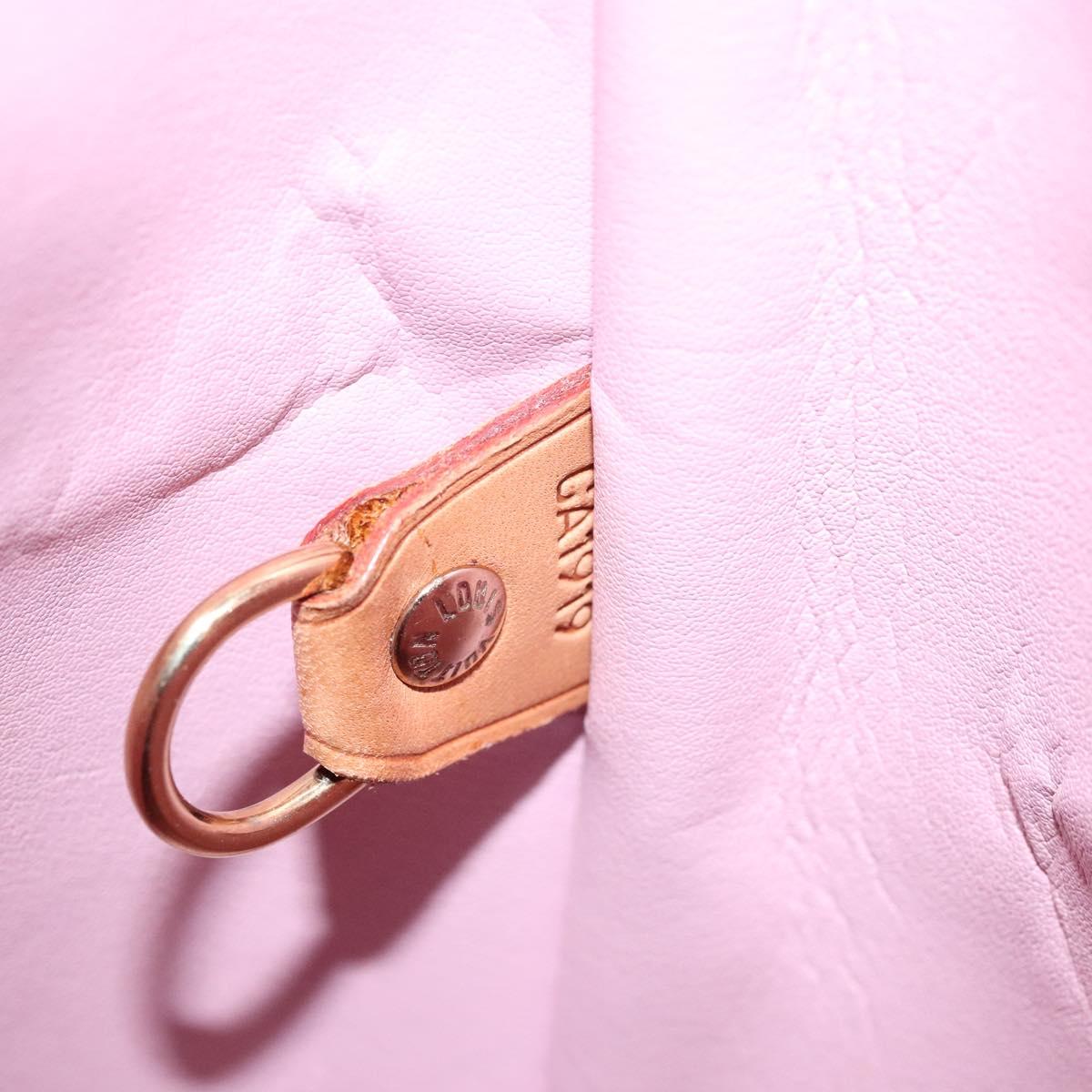 LOUIS VUITTON Monogram Vernis Houston Bag Marshmallow Pink M91302 Auth BA5236