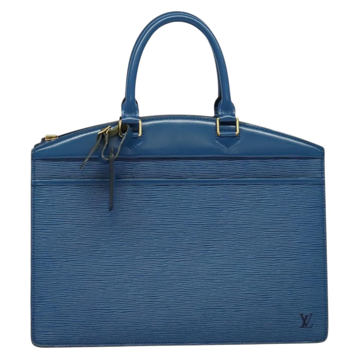 LOUIS VUITTON Epi Riviera Hand Bag Blue M48185 LV Auth BA5237