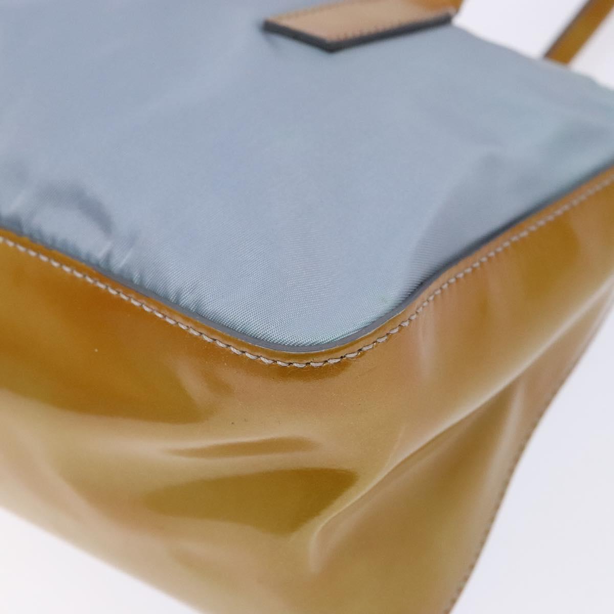 PRADA Shoulder Bag Nylon Light Blue Silver Auth BA5240