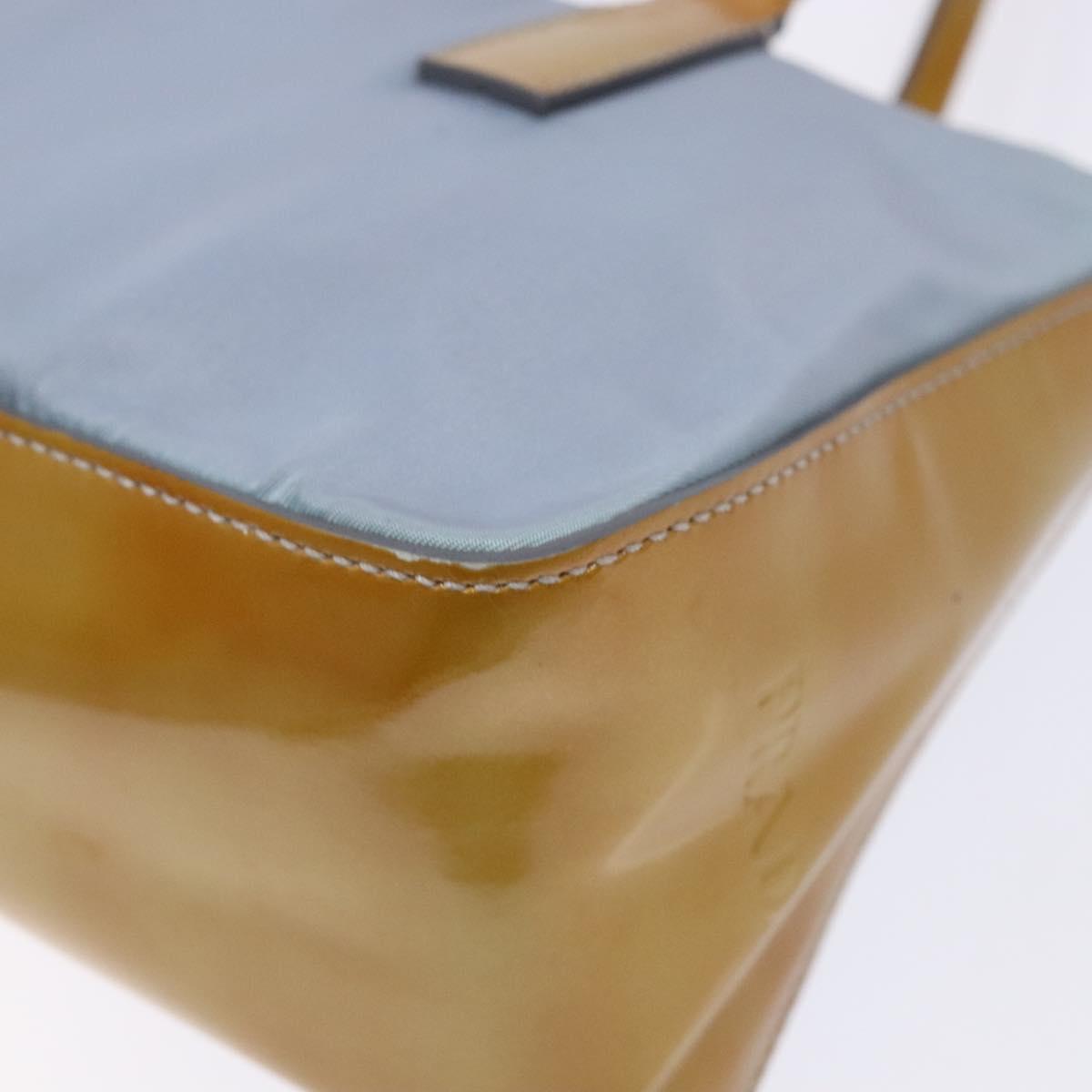 PRADA Shoulder Bag Nylon Light Blue Silver Auth BA5240