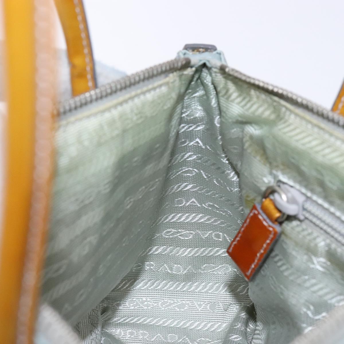 PRADA Shoulder Bag Nylon Light Blue Silver Auth BA5240