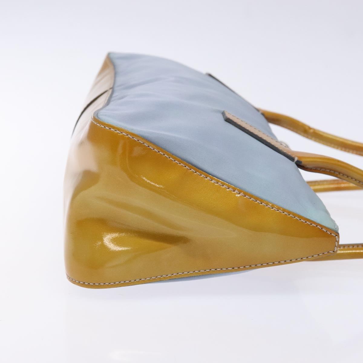 PRADA Shoulder Bag Nylon Light Blue Silver Auth BA5240