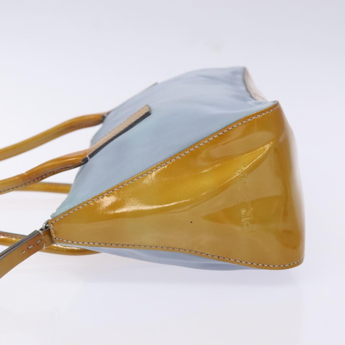PRADA Shoulder Bag Nylon Light Blue Silver Auth BA5240
