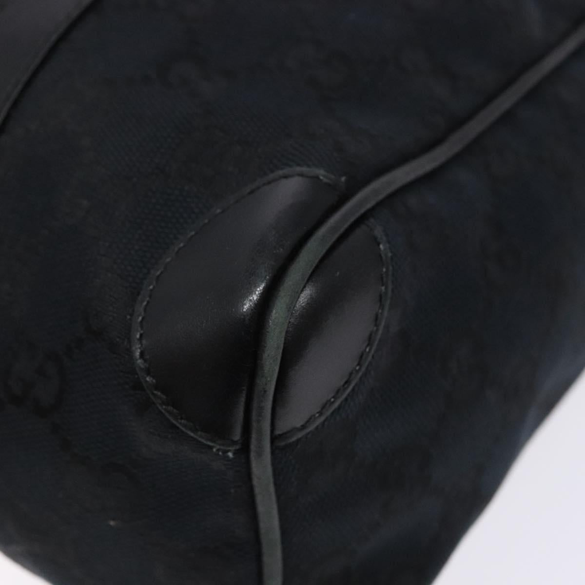 GUCCI GG Canvas Hand Bag Black Silver 000 0851 Auth BA5241
