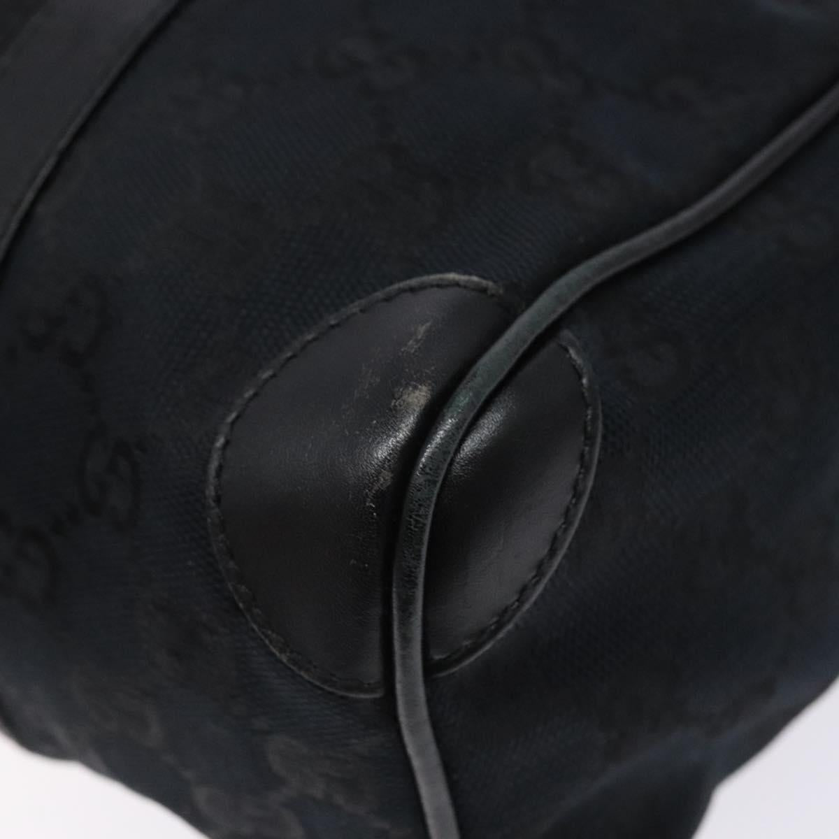 GUCCI GG Canvas Hand Bag Black Silver 000 0851 Auth BA5241