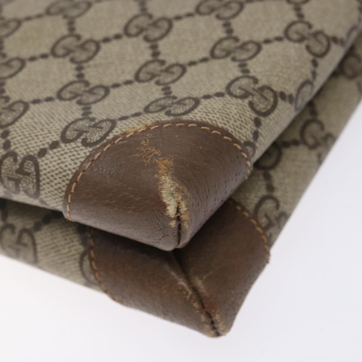 GUCCI GG Supreme Shoulder Bag PVC Beige Gold 007 105 0072 Auth BA5243