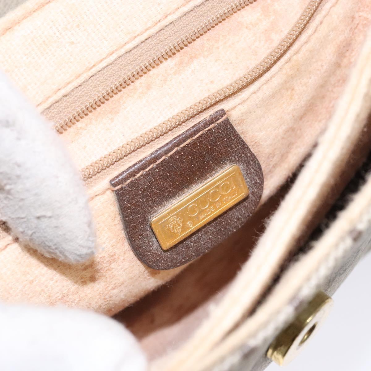 GUCCI GG Supreme Shoulder Bag PVC Beige Gold 007 105 0072 Auth BA5243