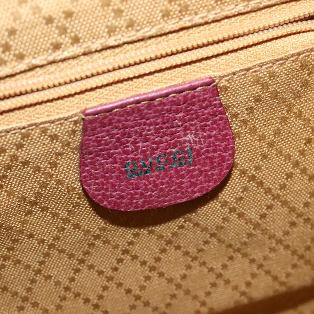 GUCCI Bamboo Backpack Suede Purple Gold 003 2058 0030 Auth BA5244