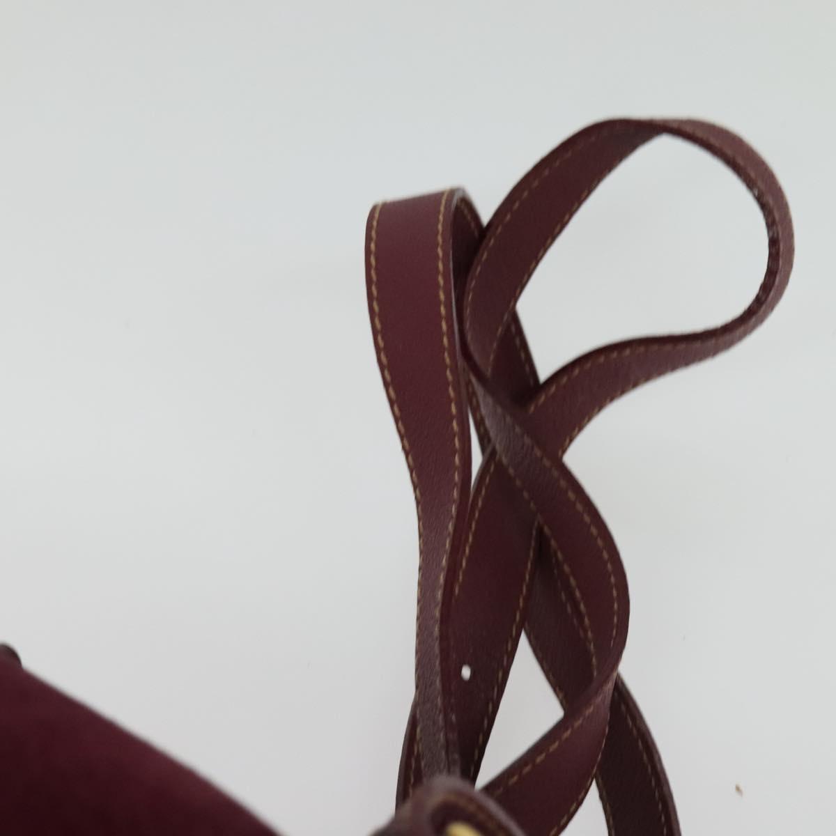 GUCCI Bamboo Backpack Suede Purple Gold 003 2058 0030 Auth BA5244